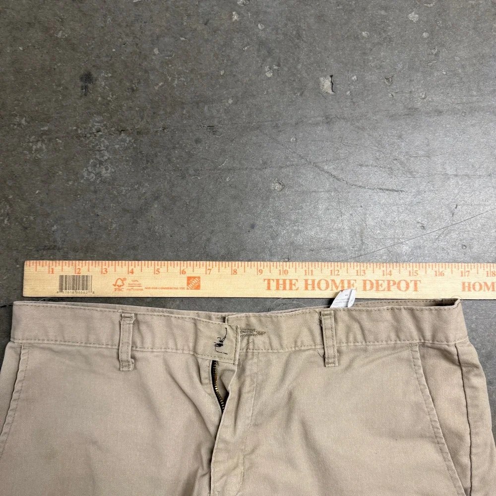 Dickies Mens Khaki Tan Flat Front Work Shorts Multi Pocket Size 34 Utility